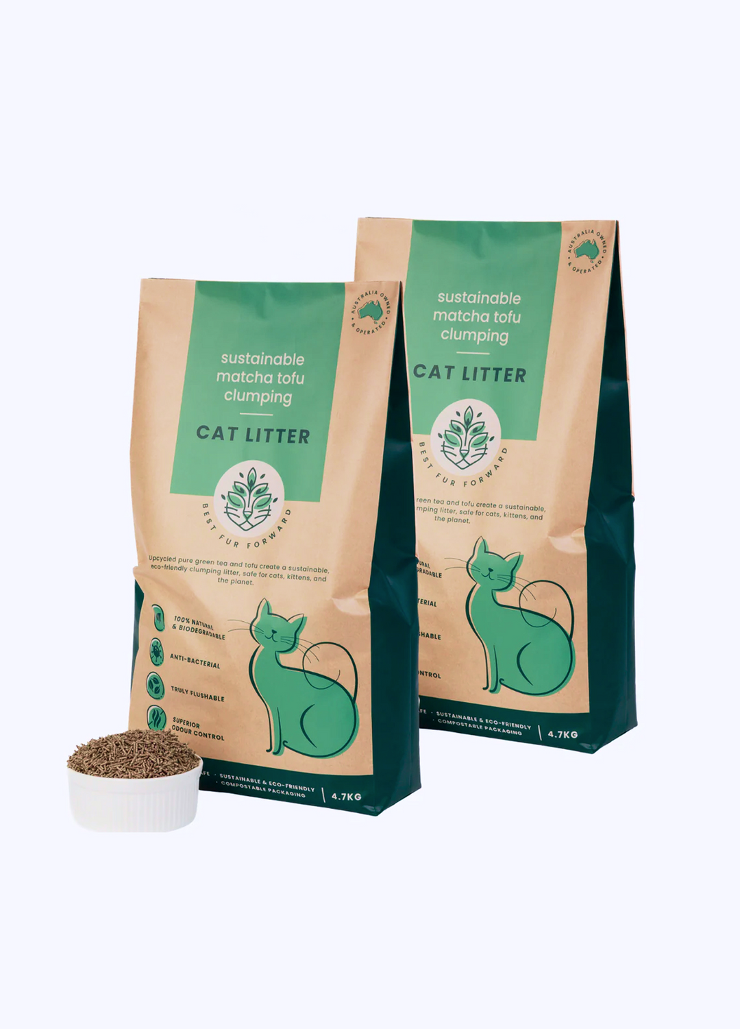 2 x bags of MATCHA litter 9.4kg